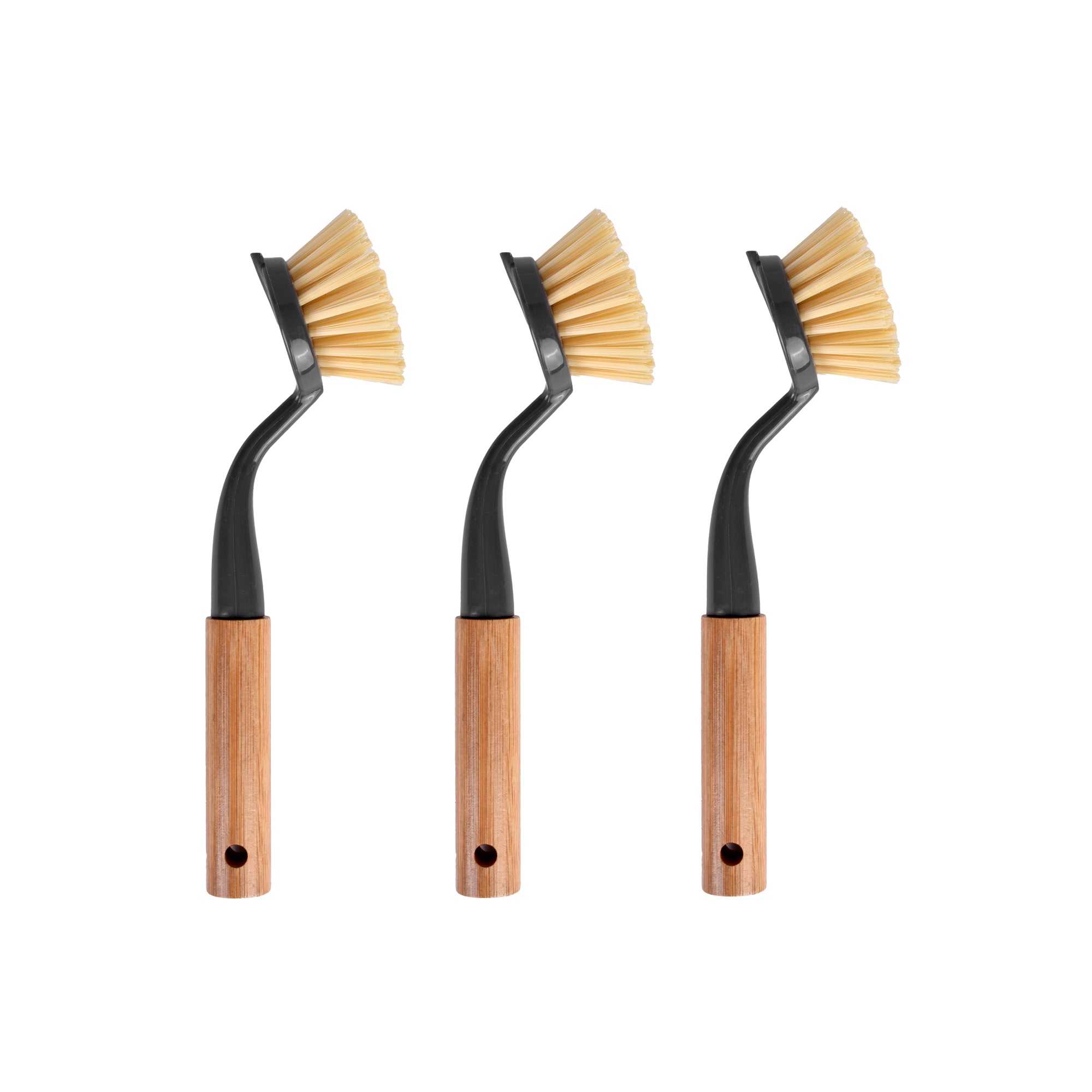 V915-CV0100X3-203260-00 3 x Clevinger Eco Cleaning Bamboo Dish Brush - Image 1
