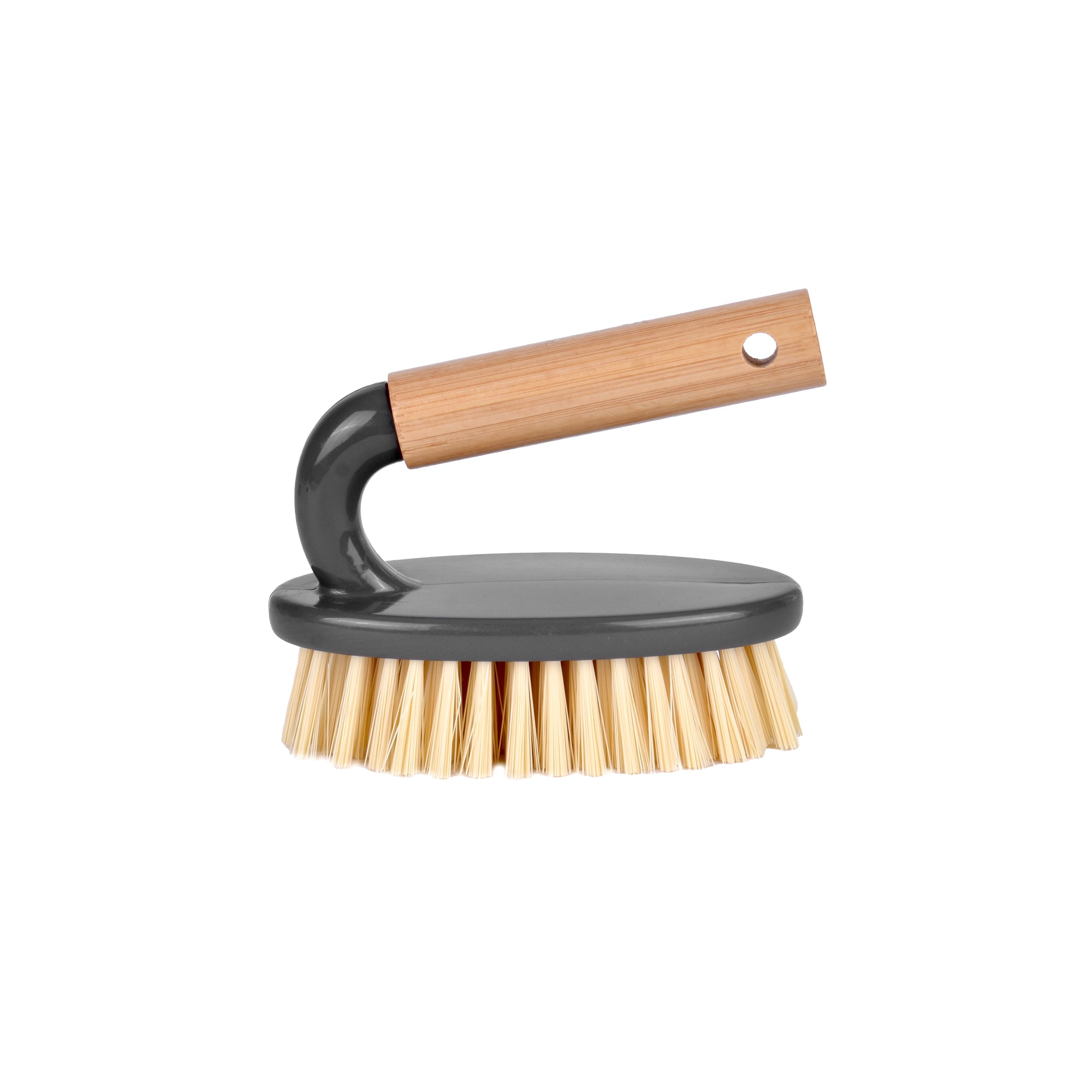 V915-CV0101-203801-00 Eco Bamboo Handle Iron Household Scrubber Brush - Image 1