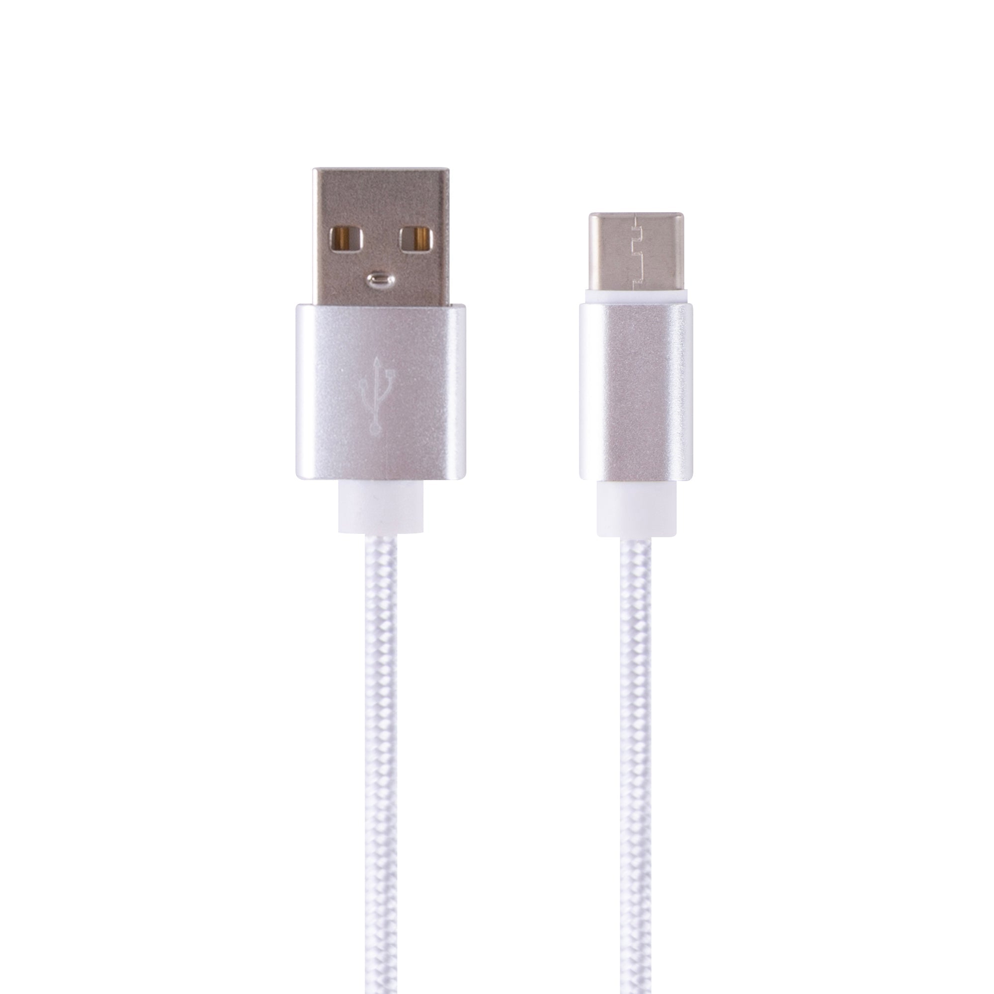 V915-EL0037-203382-00 2M USB A to USB C Braided Charge & Sync Cable - Image 1