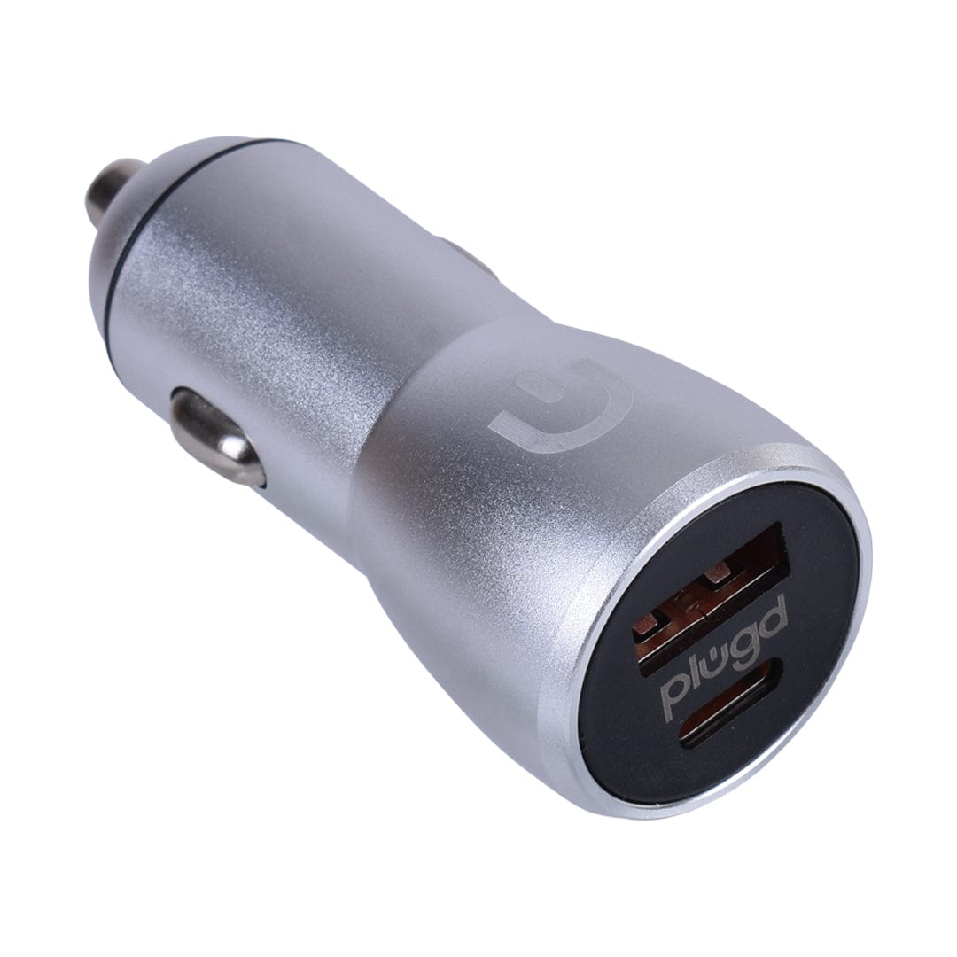 V915-EL0093-203434-00 PLUGD 30W USB-A & USB-C Dual Port Quick Charge Car Charger - Image 1