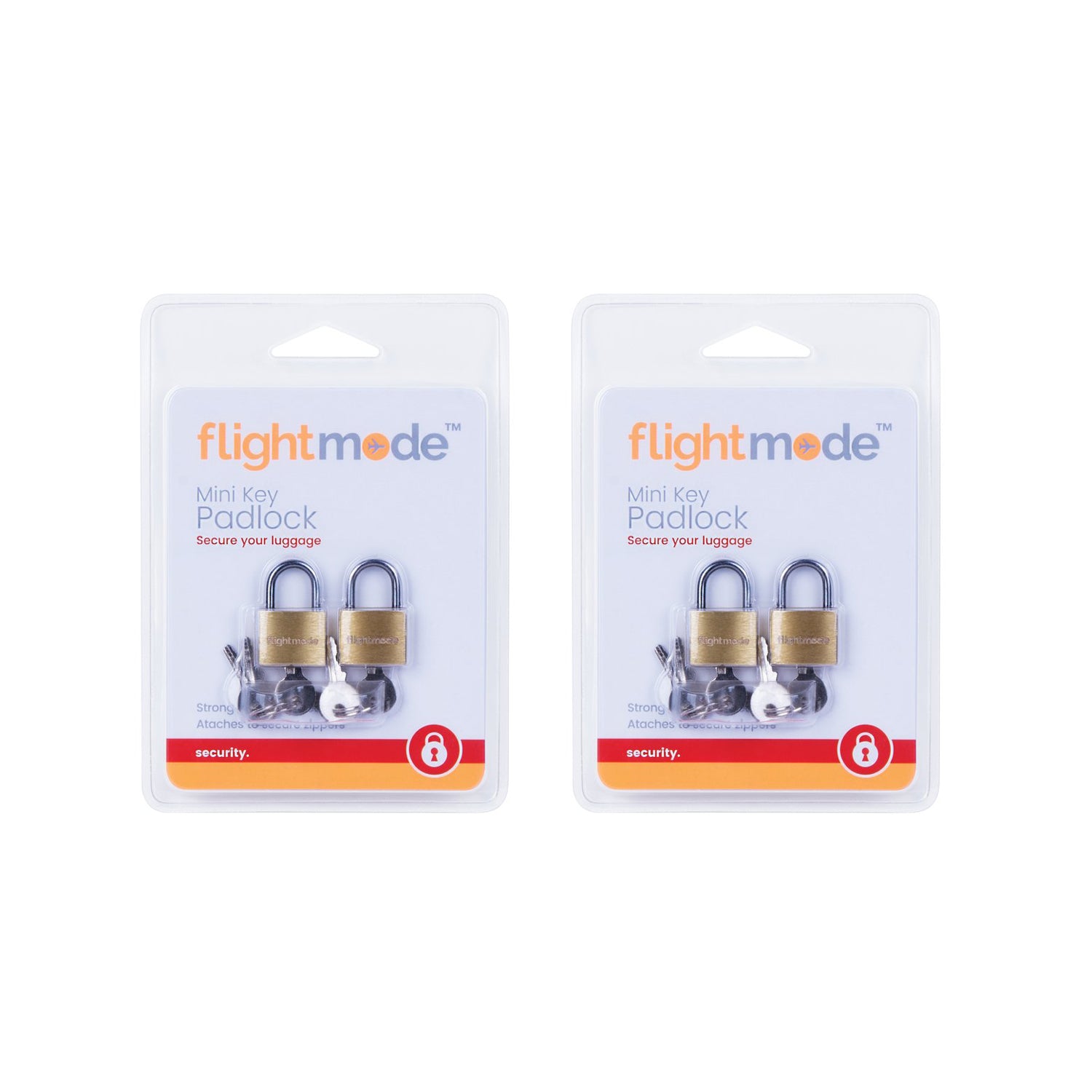 V915-FM0017-203936-00 Flightmode Brass Padlock 2 Pack - Image 1