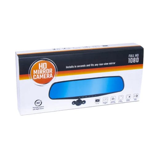 V915-HD1030-203471-00 Car Rearview Backup Mirror HD 1080P with FREE Recorder Camera - Image 1