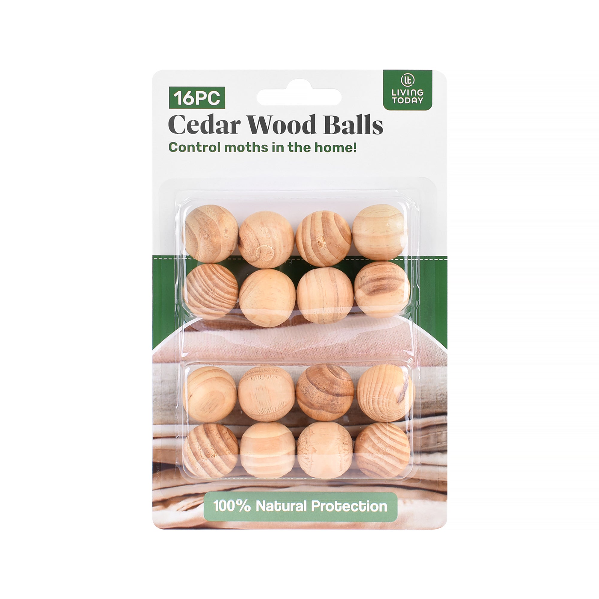 V915-HO0251-203490-00 Living Today 16pc Cedar Wood Balls - Image 1