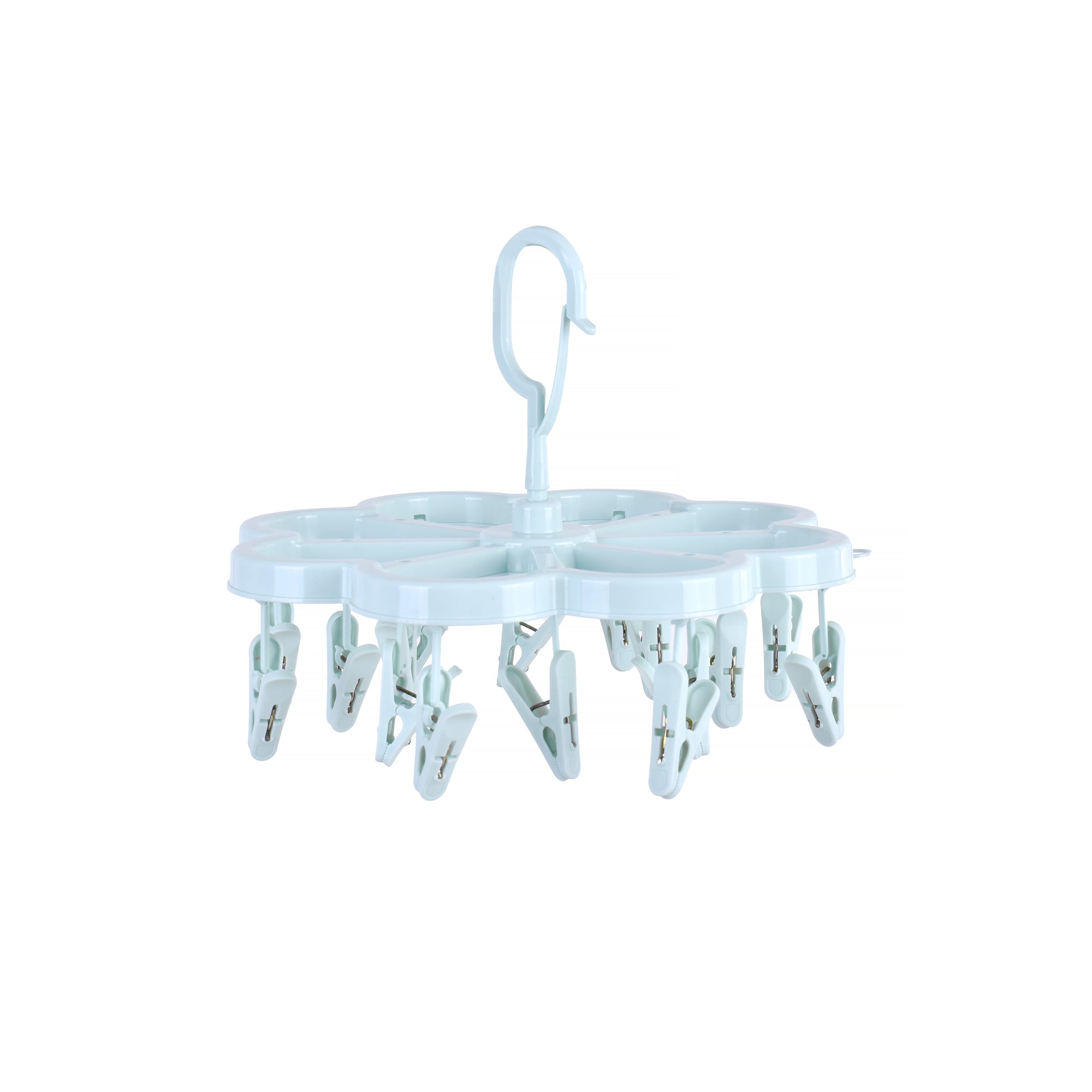 V915-HO0266-BL-203433-00 Living Today Collapsible 16 Pegs Airer Blue - Image 1