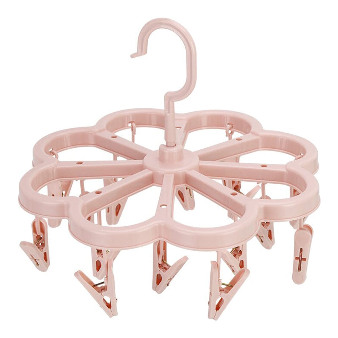 V915-HO0266-PK-203432-00 Living Today Collapsible 16 Pegs Airer Pink - Image 1