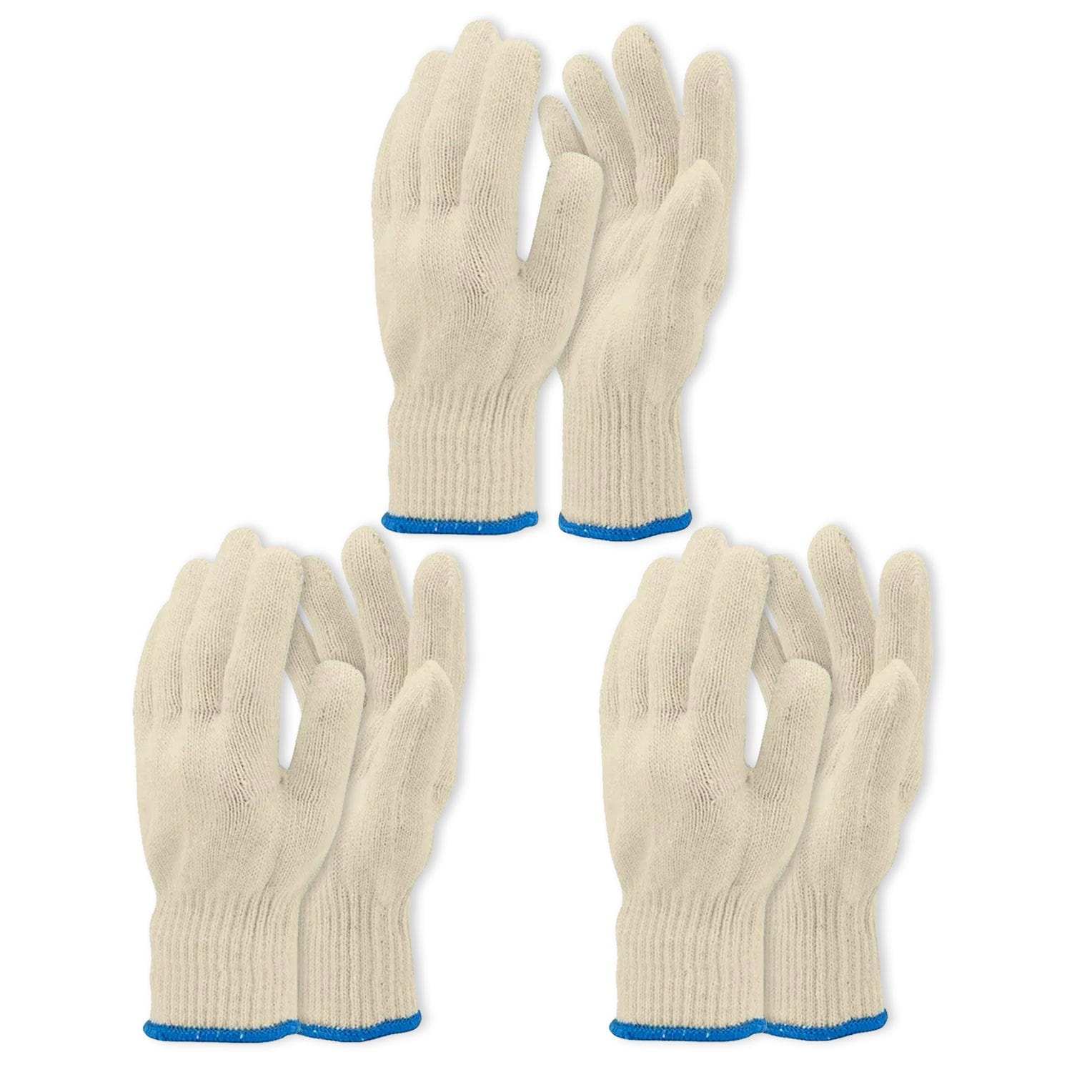 V915-KB0057X3-203577-00 3 Pairs Oven Mitt BBQ Grill Gloves Heat Resistant Kitchen Hot Cooking Surfaces - Image 1