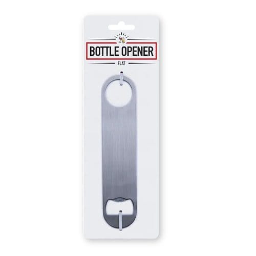 V915-KU0144-203569-00 Stainless Steel Contemporary Flat Bar Blade Bottle Opener - Image 1