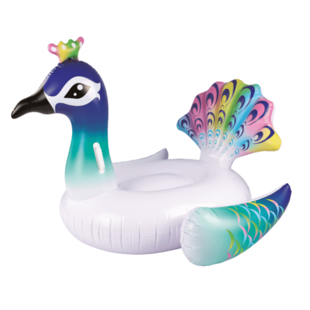 V915-LD0059-204066-00 Lazy Dayz Inflatable Peacock Ride-on Float 135cm - Image 1