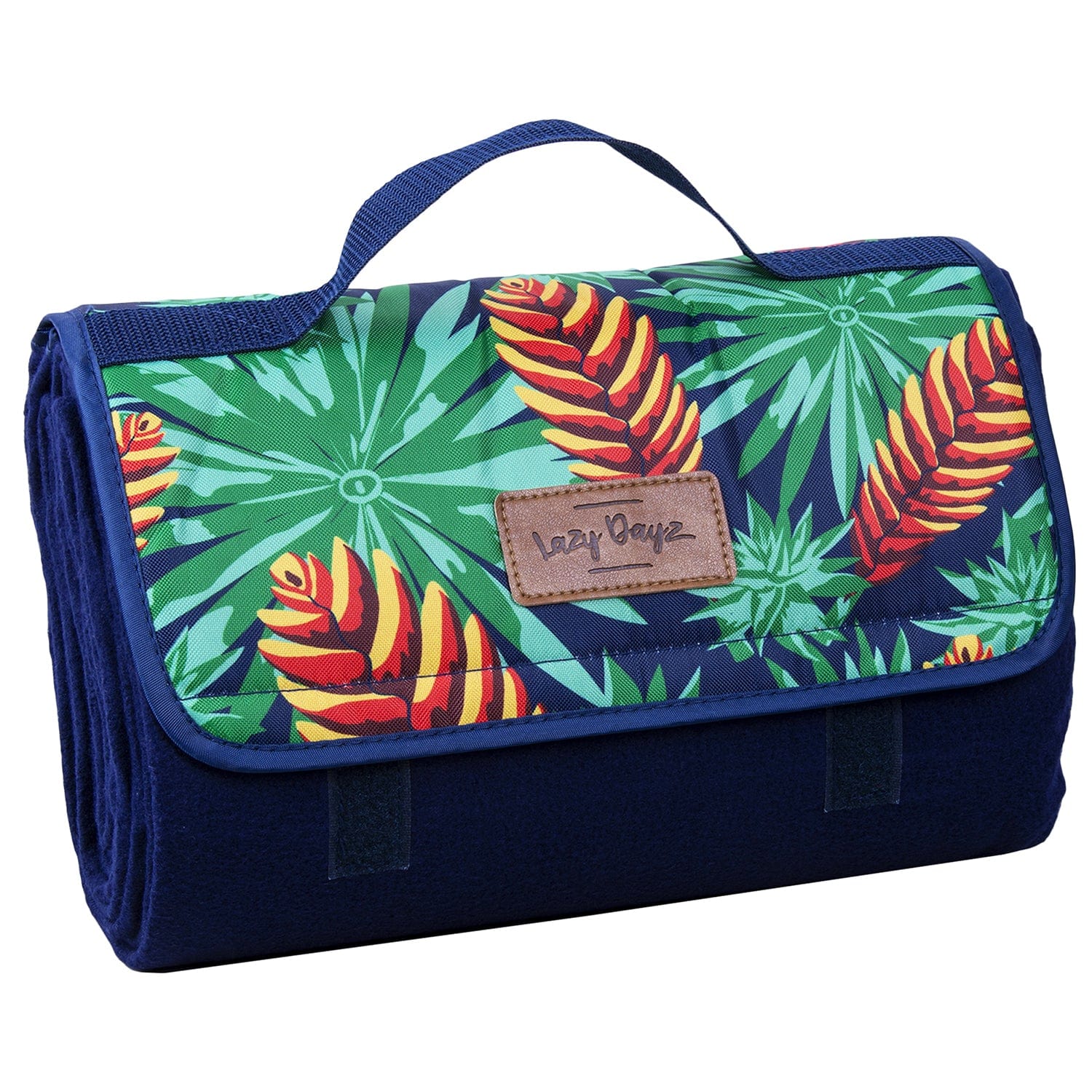 V915-LD0120-MO-203994-05 Lazy Dayz Fleece Picnic Rug - Mossman - Image 1