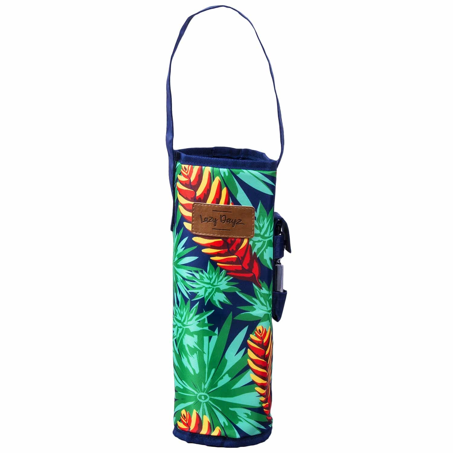 V915-LD0122-MO-203975-00 Lazy Dayz Insulated Wine Bottle Tote - Mossman - Image 1