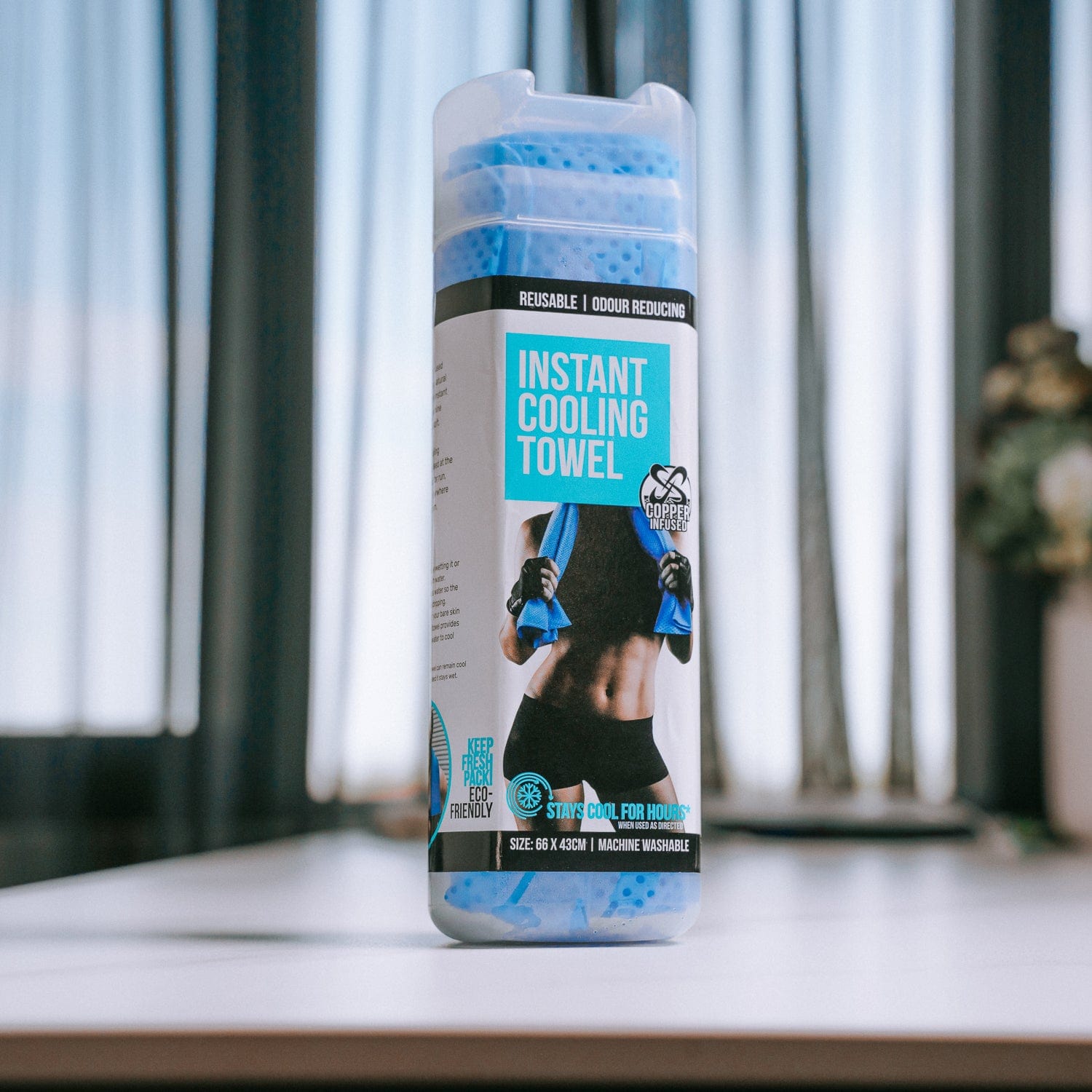 V915-LS0049-203696-00 Washable Reusable Ice Cooling Towel Outdoor Sport Jogging Cycling Gym Cloth - Image 1