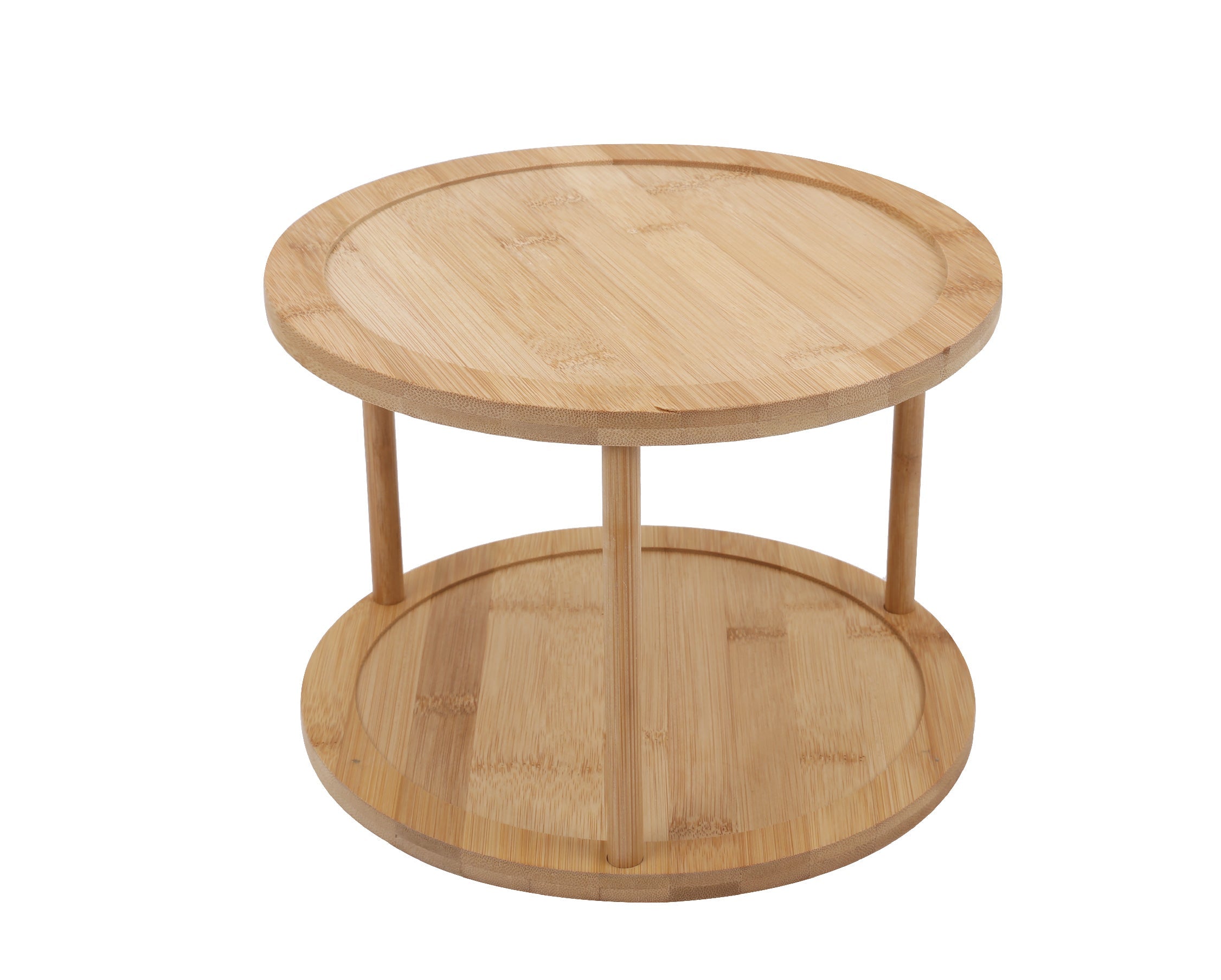 V915-MB0071-204123-00 Bamboo Lazy Susan Turntable 2 Tiers - Image 1
