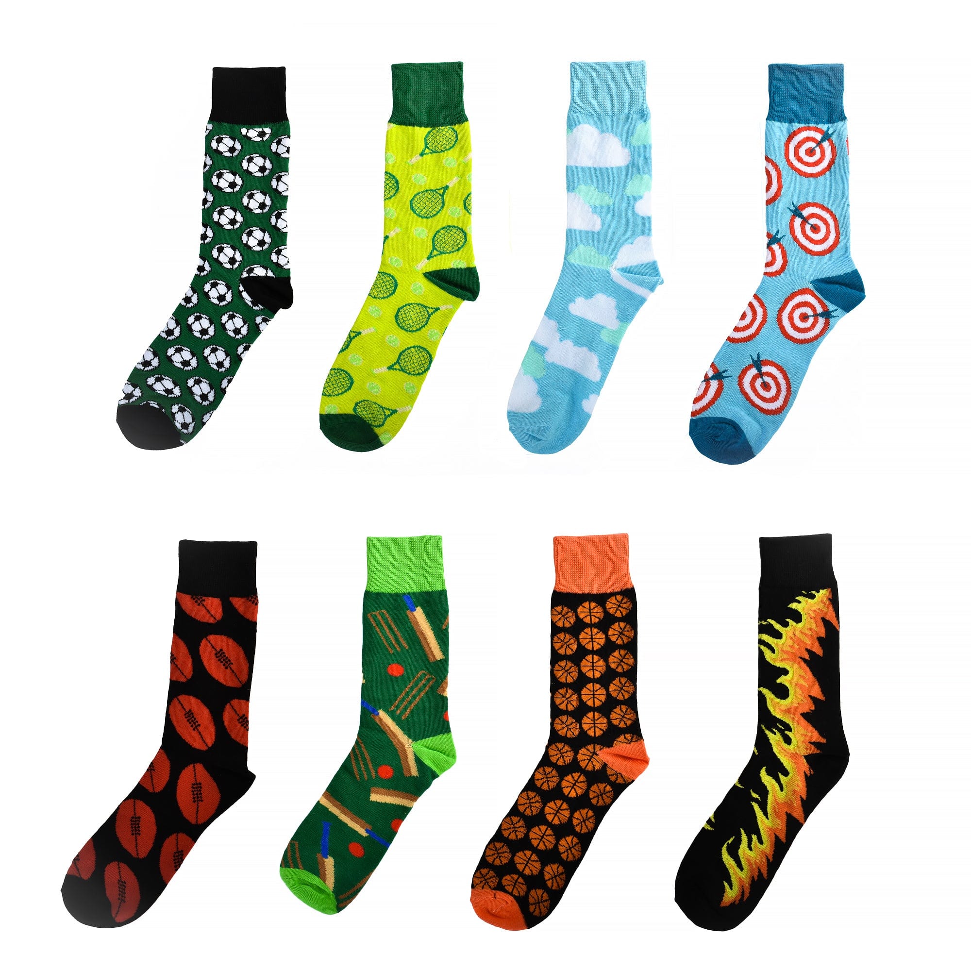 V915-SE0004-203591-00 8 Pairs Fashion Novelty Funny Socks one Size 5-13 Men Socks Women Socks #4 - Image 1