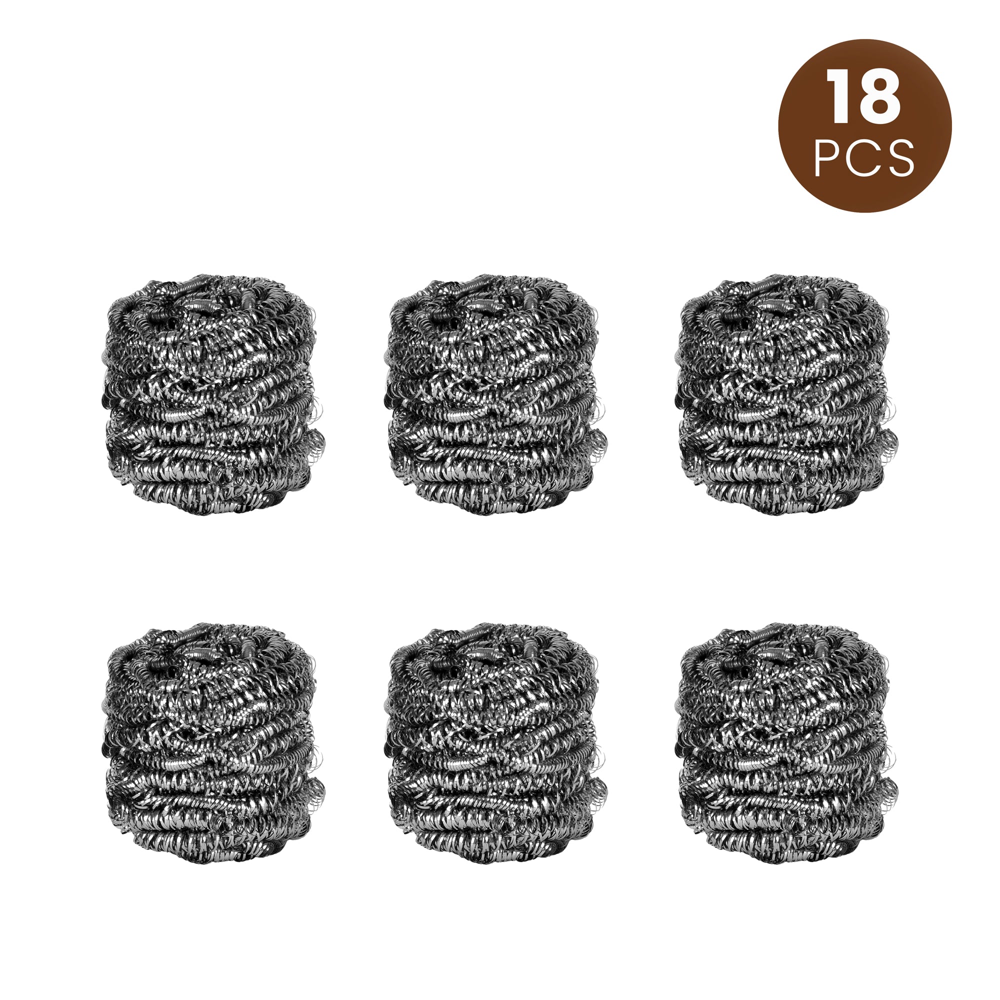 V915-SP0009X3-203274-00 STAINLESS STEEL SCOURERS 18 PACK - Image 1