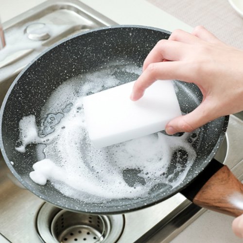 V915-SP0021-204024-00 6 Pcs Magic Cleaning Sponge Multifunction Stain Eraser Foam Cleaner Pads - Image 1