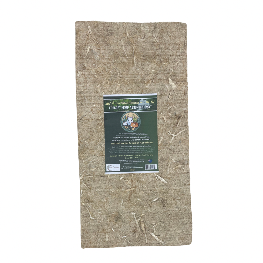 V925-ESM1-202504160830-00 Ecosoft - Natural Hemp Super Absorbent Nest Mat | Small (20x40cm) | 2 Pack - Image 1