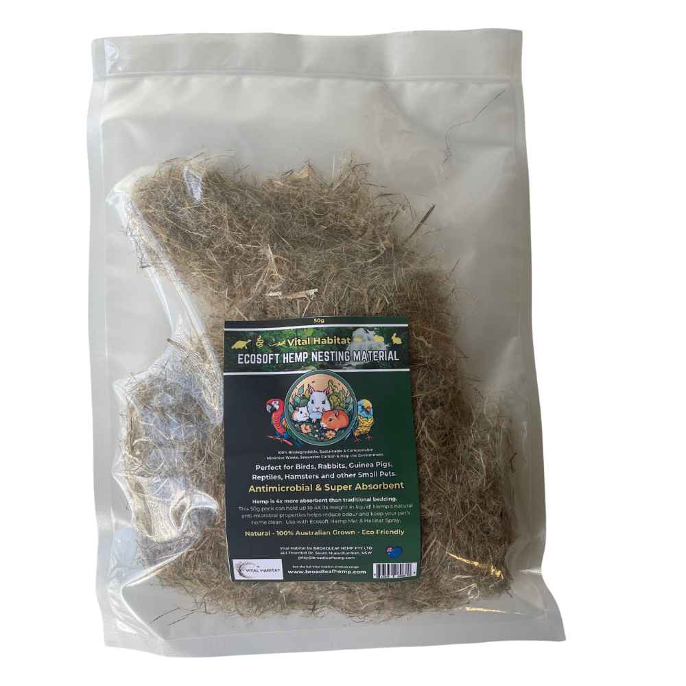 V925-HN1-202505231110-00 Hemp Absorbent Nest Material | 50g | 2 Pack + Free Shipping - Image 1