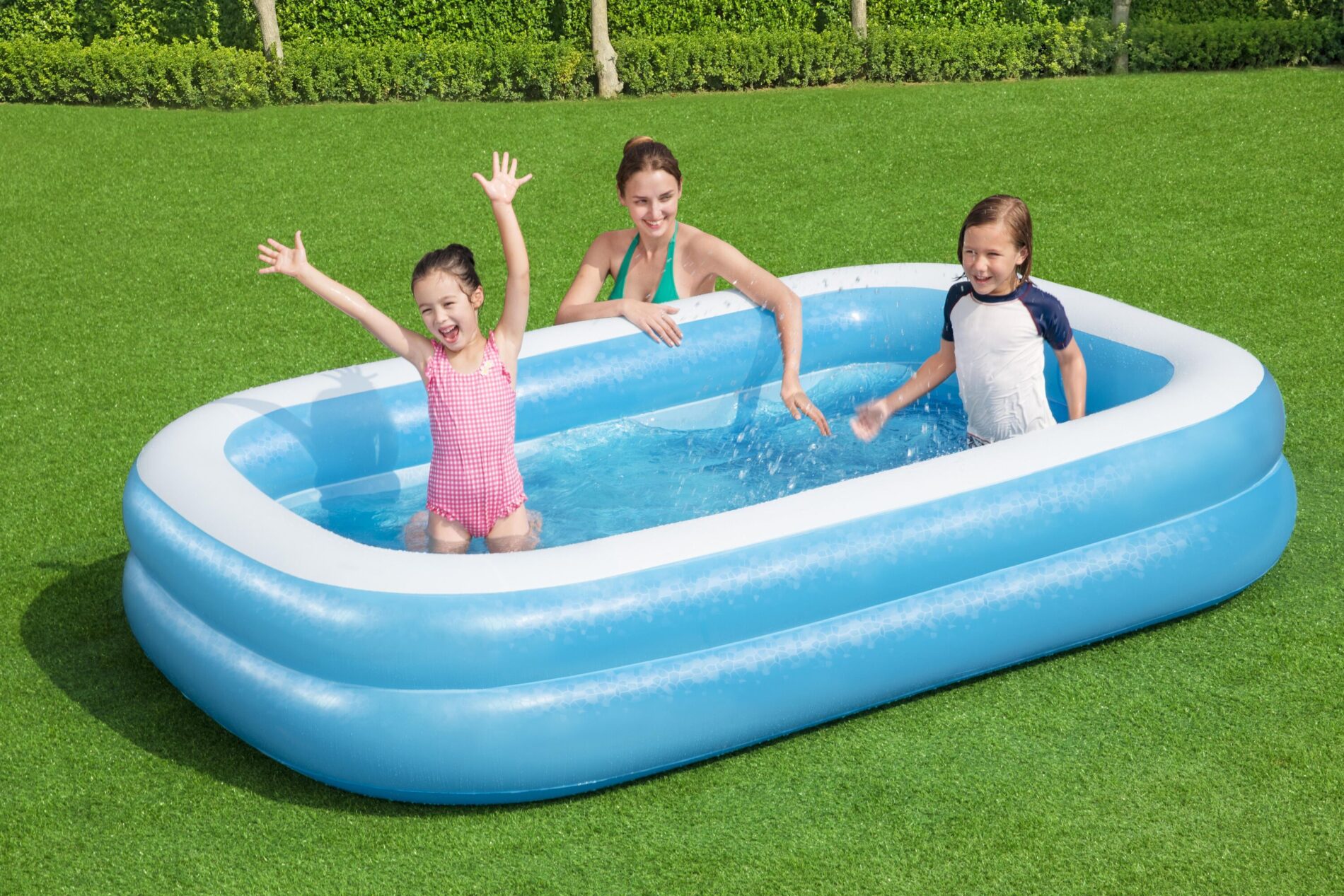 V958-54006-202504101016-00 Bestway 2.62m x 1.75m x 51cm Blue Rectangular Family Pool - Image 1