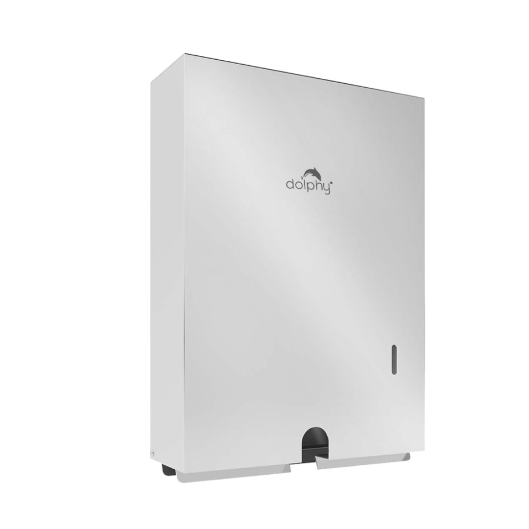 V959-DPDR0033-202507030945-00 Silver Slimline Paper Towel Dispenser - Image 1