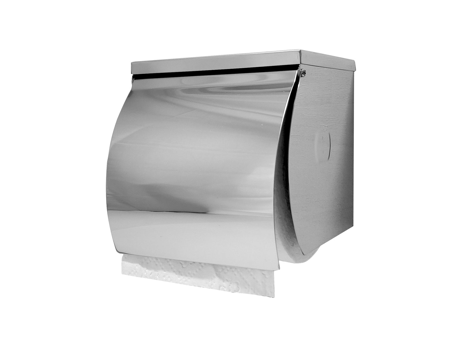 V959-DTPR0025-202507030935-00 SS Single Toilet Roll Holder with Shelf - Image 1
