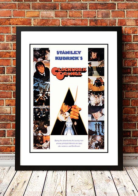 V967-CMP34-A4-202504140935-00 Clockwork Orange' Cult Movie Poster! - Framed A4 - Image 1