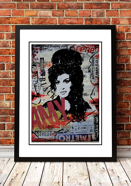V967-SS0430-A4-202504150905-00 Amy Winehouse 'Art' Poster - Framed A4 - Image 1
