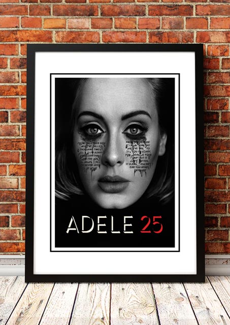 V967-SS0431-A4-202504150905-00 Adele '25' In Store Promotional Poster - Framed A4 - Image 1