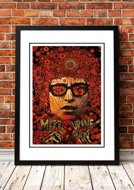 V967-SS0434-A2-202504150907-00 Bob Dylan ‘Mr Tambourine Man’ Pop Art Poster - Framed A2 - Image 1
