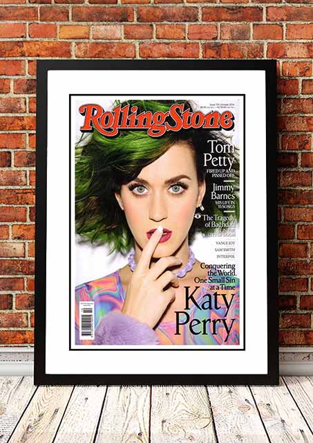 V967-SS0447-A3-202504150917-00 Katy Perry ‘Rolling Stone Magazine’ Cover Poster 2014 - Framed A3 - Image 1