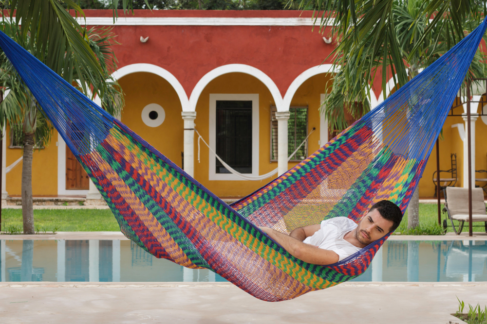V97-TJMEXICANA-14480-00 Outdoor undercover cotton Mayan Legacy hammock Family size Mexicana - Image 1