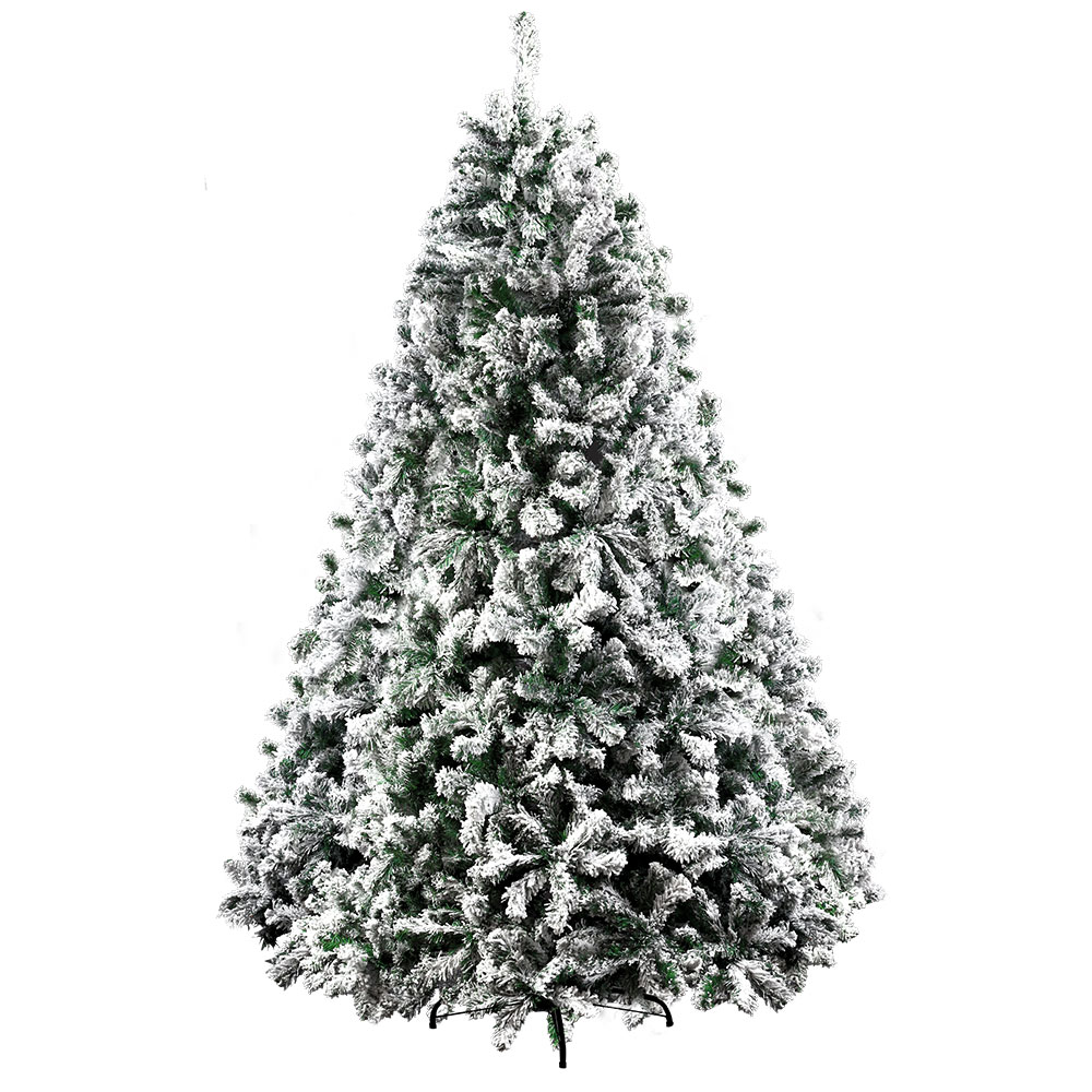 XM-TR-FULL-8F-GS-00 Jingle Jollys Christmas Tree 2.4M Xmas Tree Decorations Snow Flocked 1500 Tips - Image 1