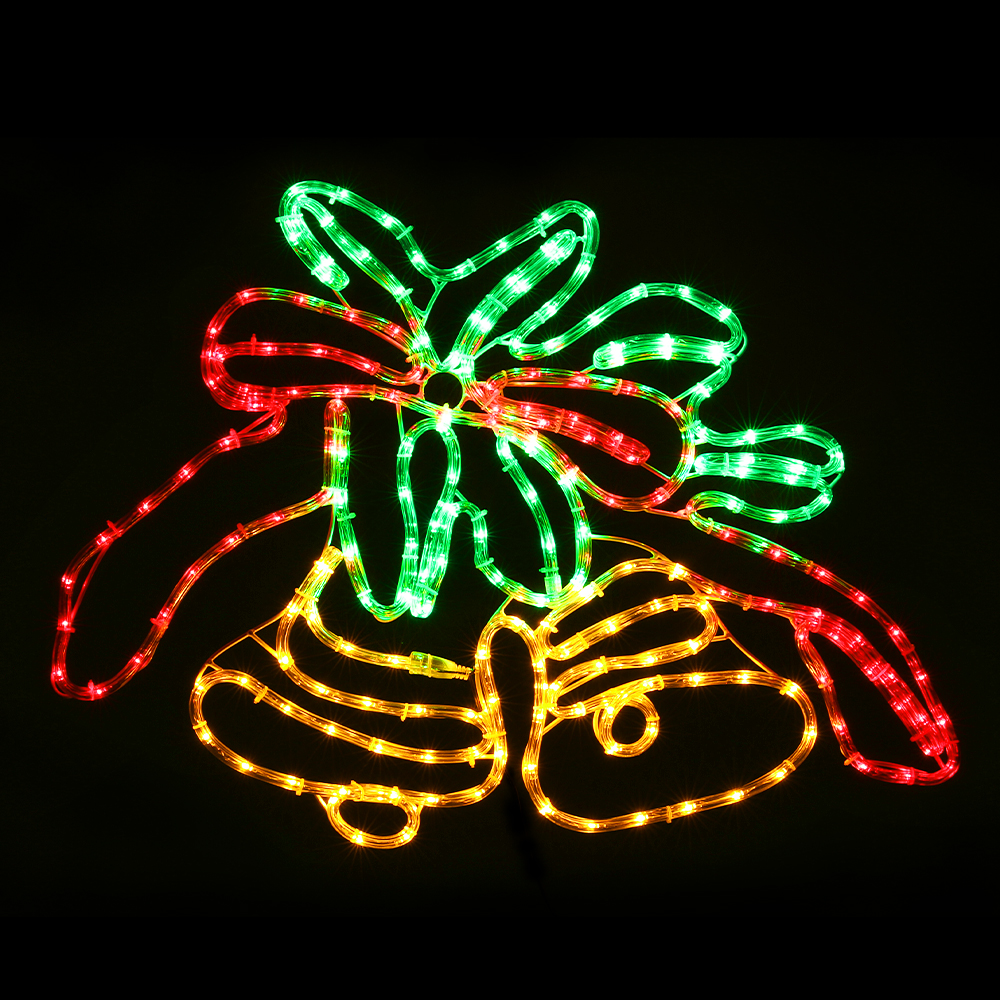 XMAS-MOT-D-BELL-MC-89814-00 0.76M Christmas Lights 216 LED Bell Motif Light Decorations Jingle Jollys - Image 1