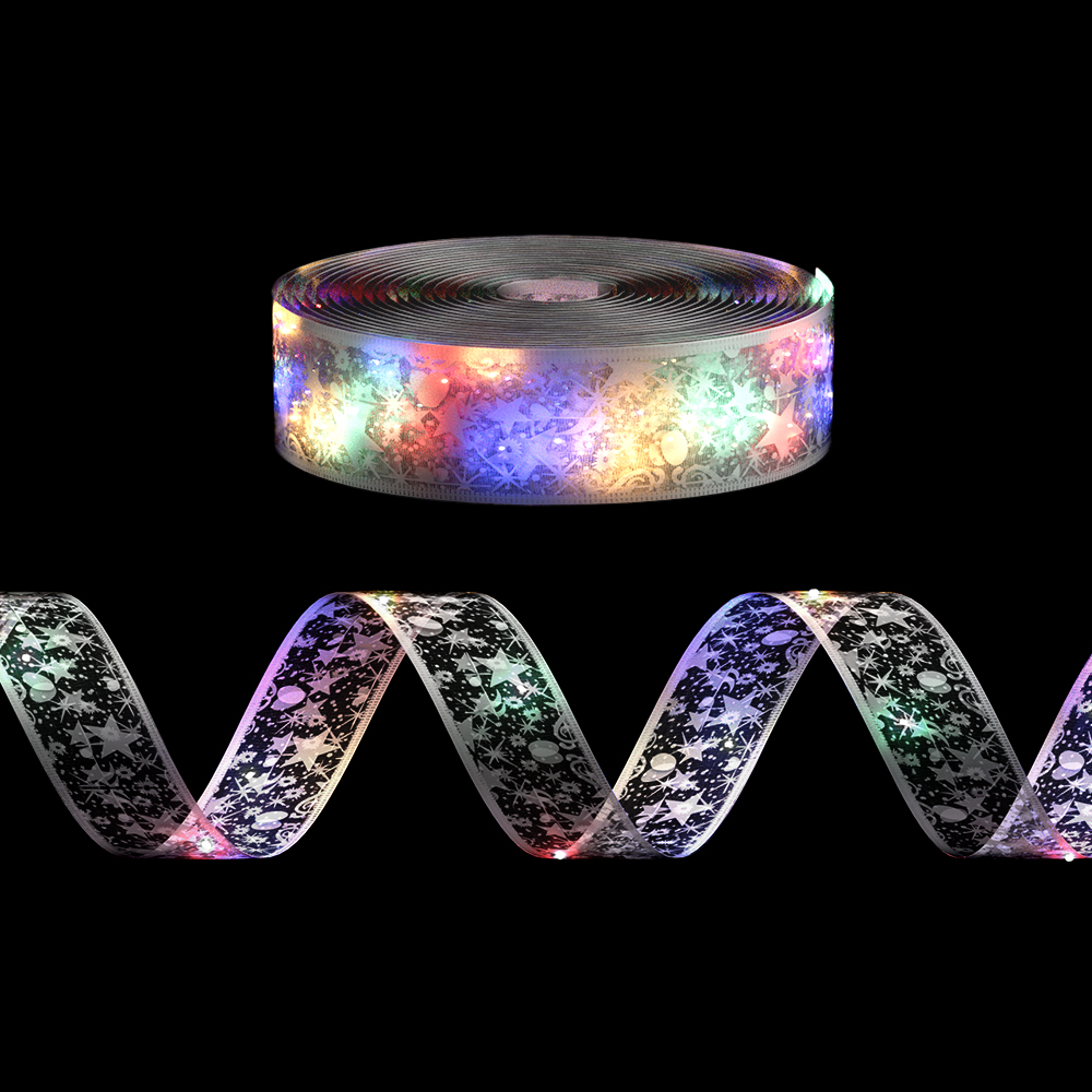 XMAS-ST200-20M-MC-191728-00 20M Christmas Lights Ribbon Fairy Light 200 LED Colored Jingle Jollys - Image 1