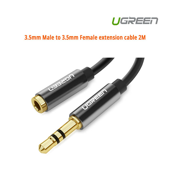 acbugn10594_01_17 UGREEN 3.5mm Male to 3.5mm Female extension cable 2M (10594) - Image 1