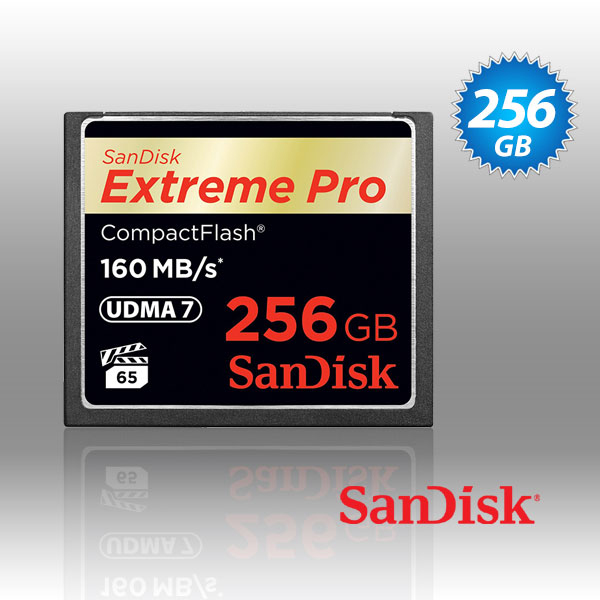 ffcsan256gcfe160_01_13 SanDisk Extreme Pro CFXP 256GB CompactFlash 160MB/s (SDCFXPS-256G) - Image 1