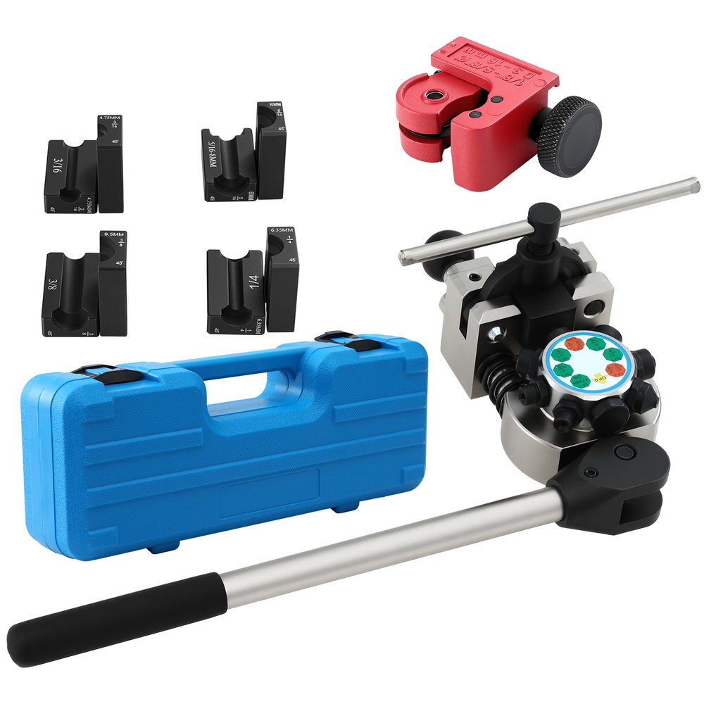 BLINE-BK-4SZ-202508141532-00 Giantz 45° Brake Line Flaring Tool Kit for 3/16"-3/8" Tubing with Cutter - Image 1
