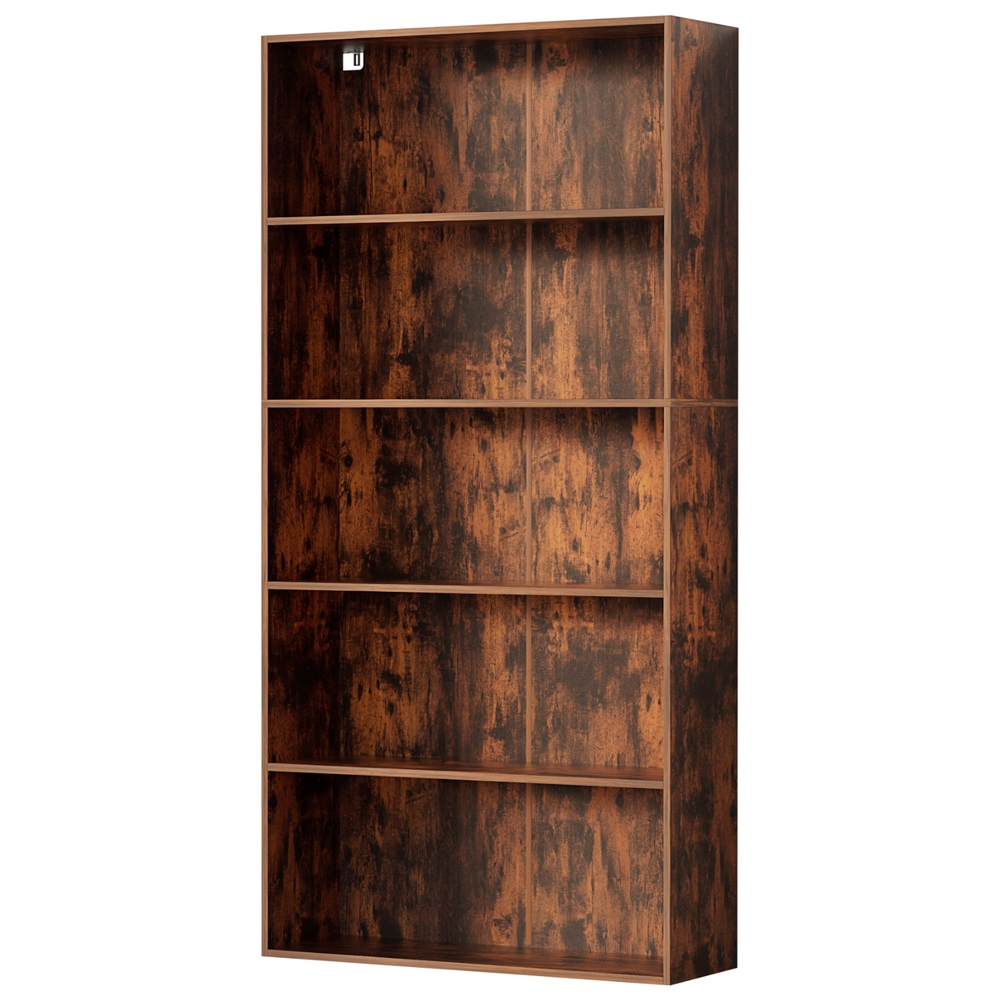 FURNI-L-BSHELF-01-WAL-AB-202508051112-00 Artiss Bookshelf 5 Tiers Walnut - Image 1