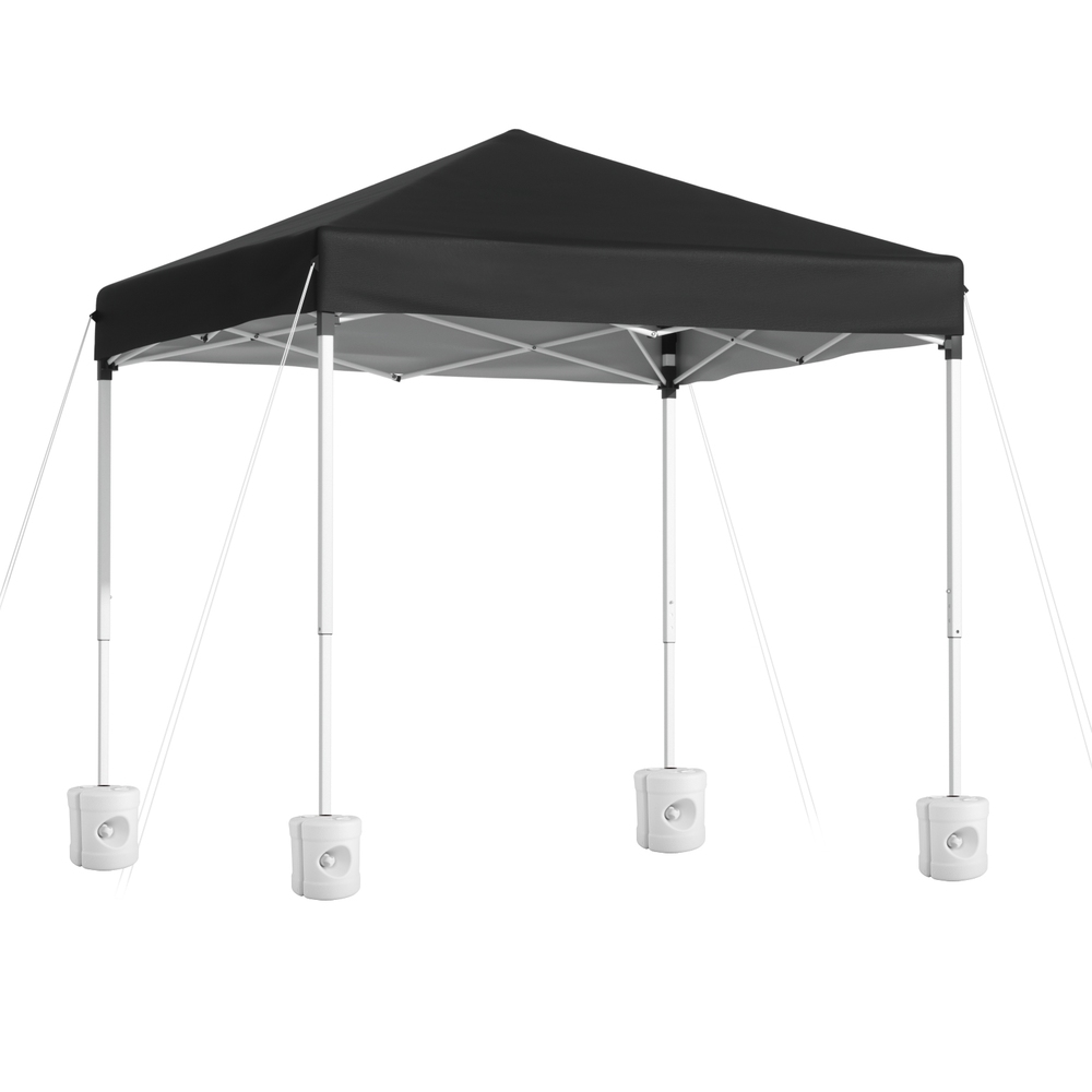 GAZEBO-T-2X2-F-EC-BK-BASE-202507101416-00 Instahut Gazebo 2x2m Outdoor Patio Garden Marquee Shade w/ Base Pods Black - Image 1