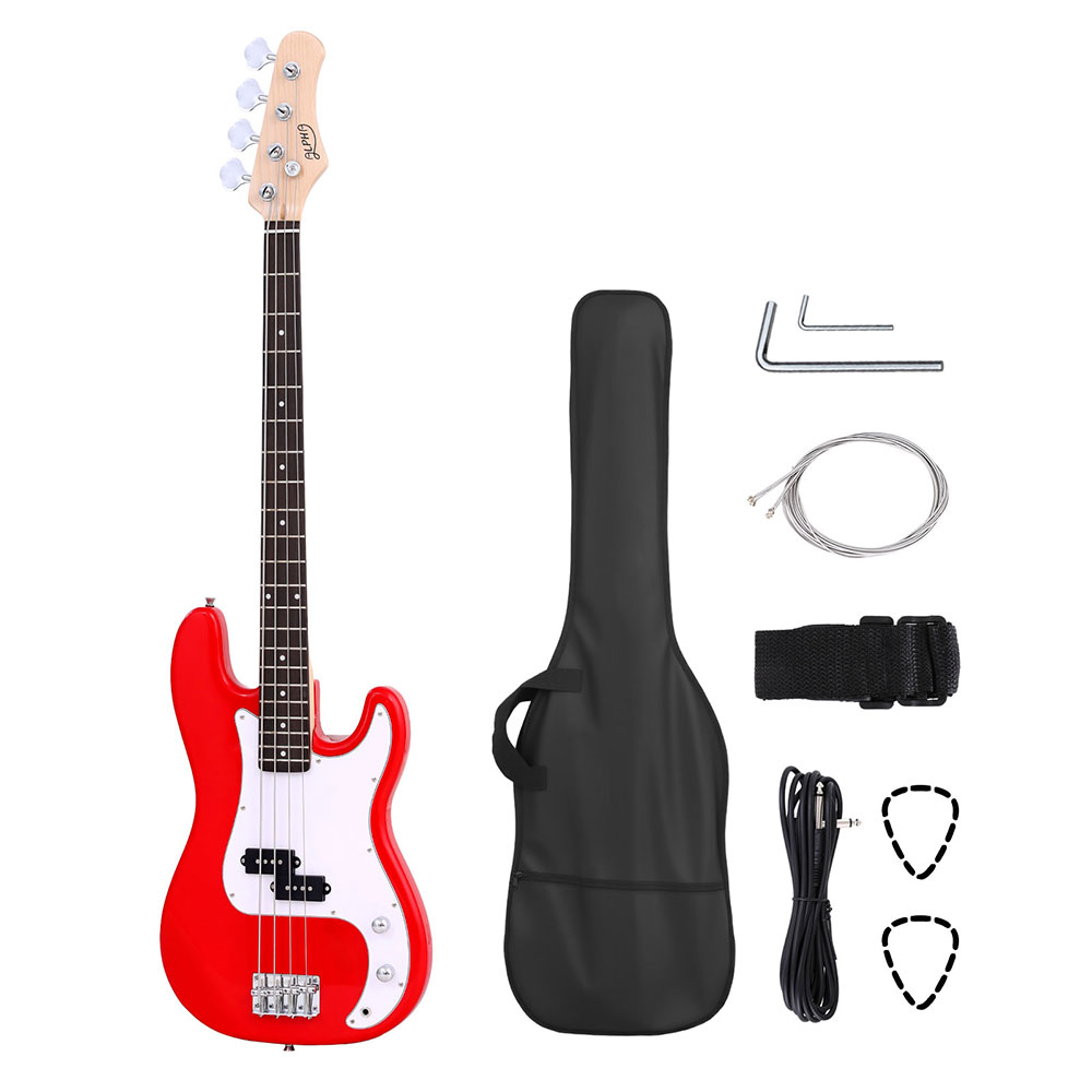 GUITAR-E-47-BASS-RED-202508142210-00 Alpha Electric Guitar Bass 47 Inch Red - Image 1