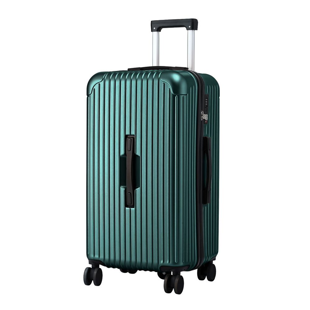 LUG-ABS-TRUK-28-GN-202508200704-00 Wanderlite 28" Trunk Luggage Suitcase Travel 5 Wheels Type-C Port TSA Green - Image 1