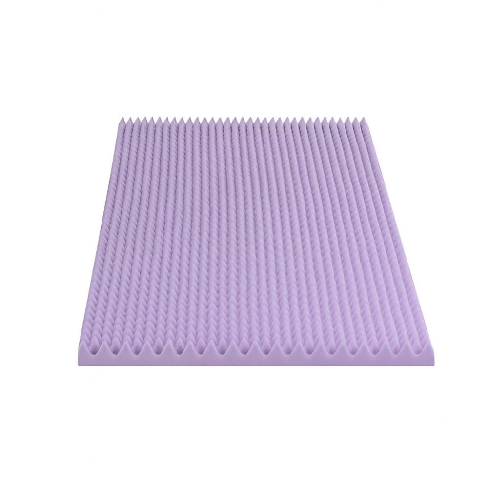 MATTRESS-TOP-EC-5LA-KS-202509041906-00 Giselle 5cm Memory Foam Mattress Topper Lavender Infused Egg Crate King Single - Image 1