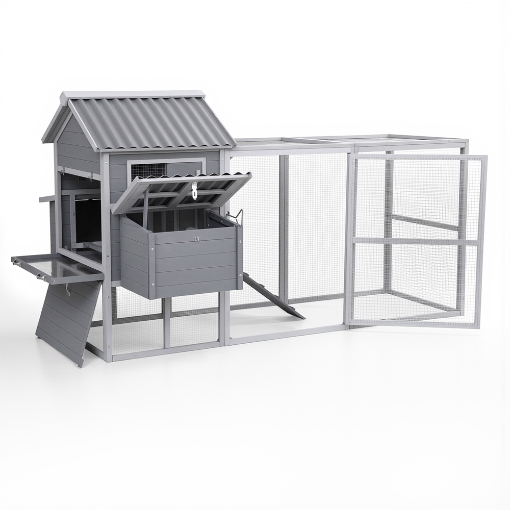 PET-CH-P228-GR-AB-202509161310-00 i.Pet Chicken Coop Rabbit Hutch Extra Large Wooden Run Bunny Cage Poultry House Outdoor - Image 1