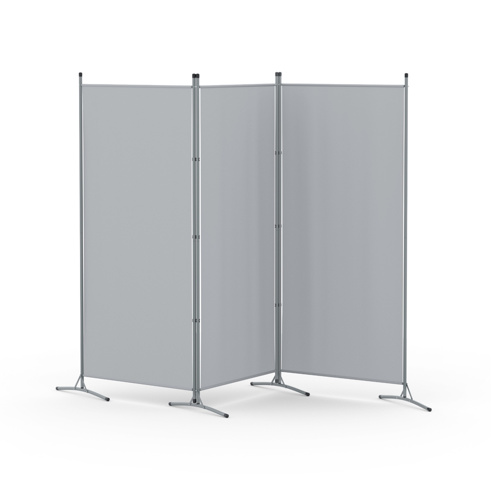 RD-D-PLY-260-GY-202509121452-00 Artiss 3 Panel Room Divider Screen 260x180cm Fabric Grey - Image 1