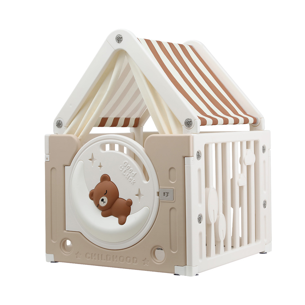 TENT-HSE-HDPE-85CM-MC-202508141542-00 Keezi Kids Play Tent Playhouse Castle with Floor Mat 85CMX113CM - Image 1