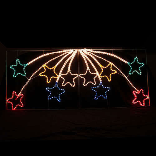 V1060-20016-202508141940-00 Samland Led Animated 10 Stars Motif Rope Light for Christmas 2.2m - Image 1