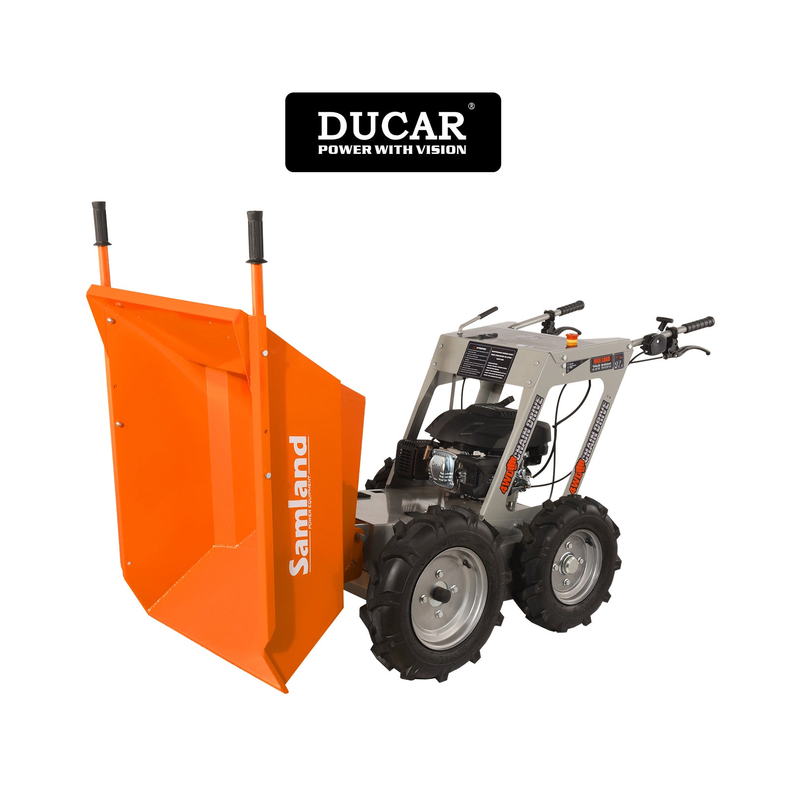 V1060-MD65-202508141945-00 Samland 6.5HP Petrol Power Assisted Wheelbarrow MINI Dumper - Image 1