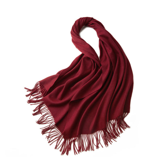 V1068-9353560030873-202509041415-00 100% MERINO VIRGIN WOOL SHAWL 970115 WINE - Image 1