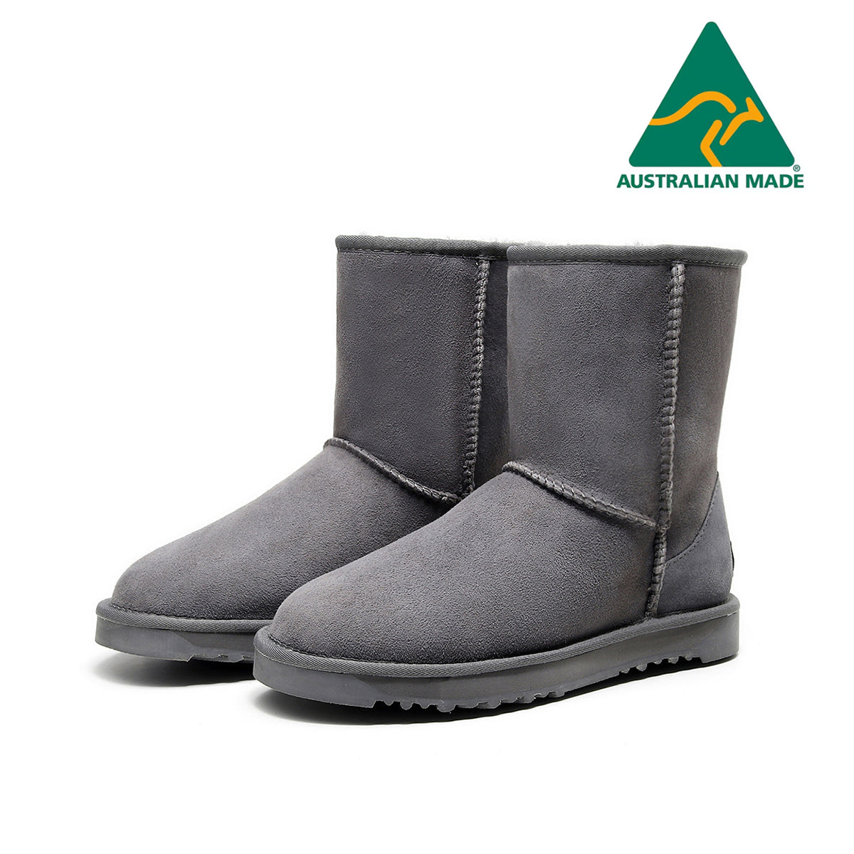 V1068-9353560060382-202509041420-00 SHORT CLASSIC BOOTS 990225 MADE IN AUSTRALIA - MEN - Grey / AUS Ladies8/Men6/EU39/24.5cm - Image 1