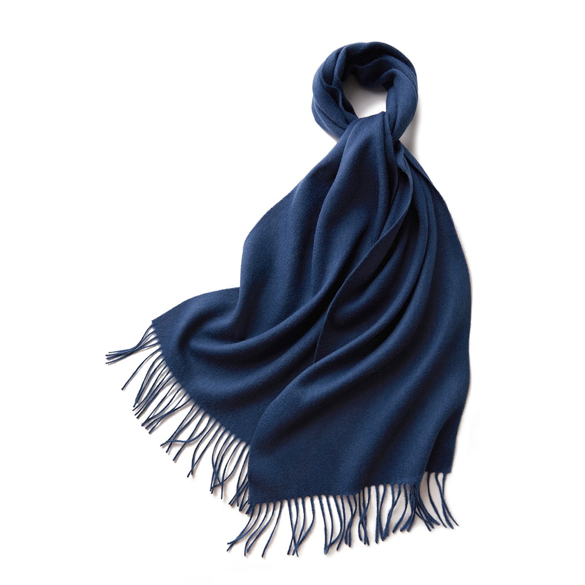 V1068-935E12-202508280511-00 100% MERINO VIRGIN WOOL SCARF 970116(NAVY) - Image 1
