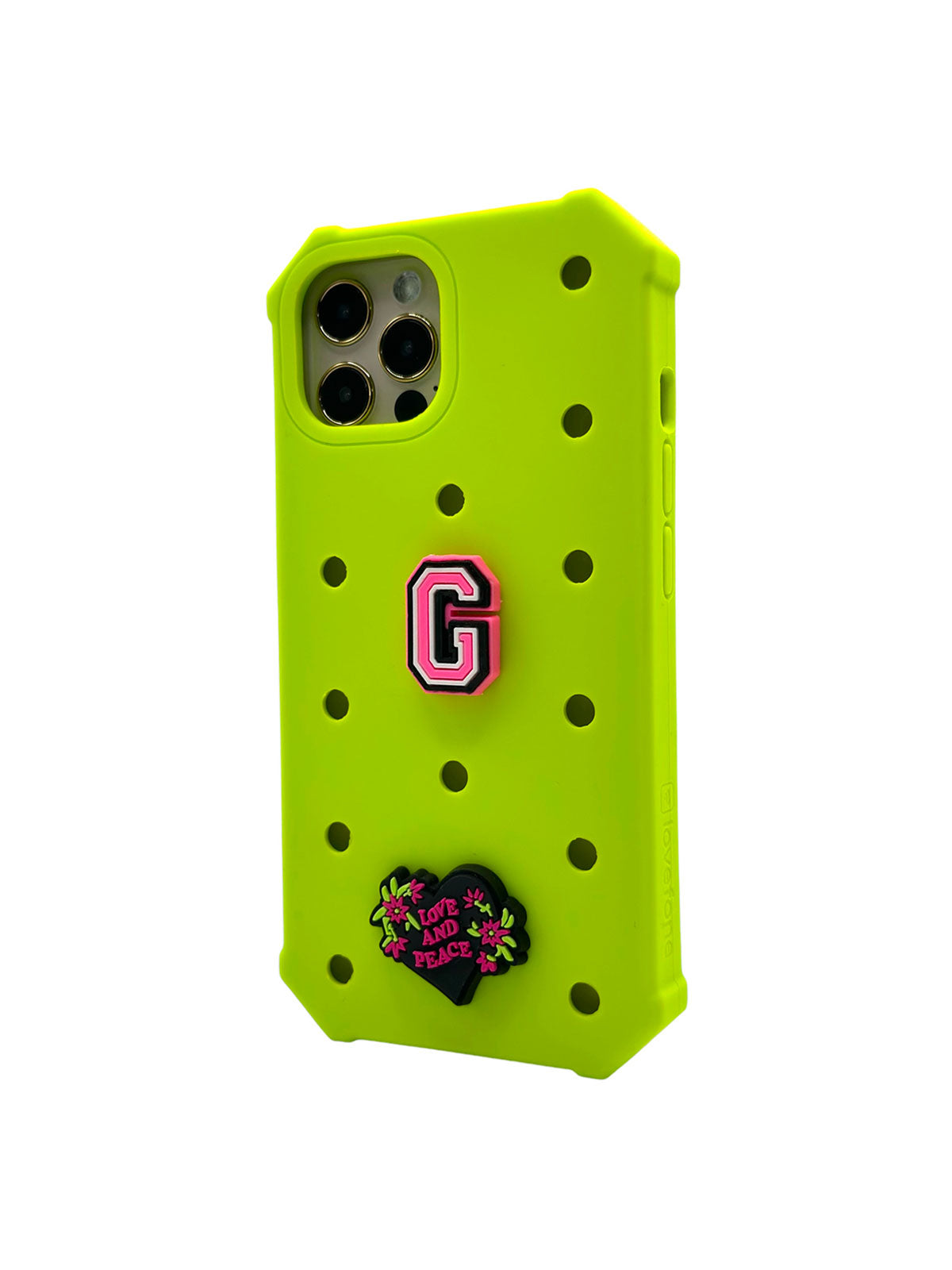 V1090-CASLOVKIDIPN15PM-GRN-202509100910-00 Lovefone Kids Silicone Case iPhone 15 Pro Max Acid Green - Image 1